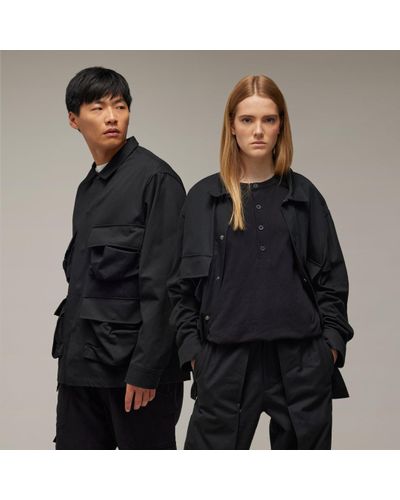 adidas Y-3 Long Sleeve Pocket Overshirt - Black