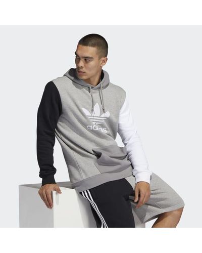 blocked trefoil hoodie