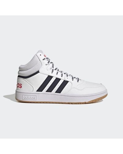 adidas Hoops 3.0 Mid Lifestyle Basketball Classic Vintage Shoes - White