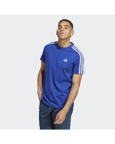 adidas Essentials 3-stripes T-shirts - Blauw