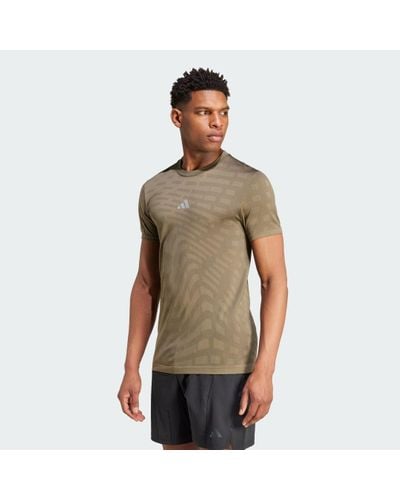 adidas Gym+ Training Seamless T-Shirt - Green