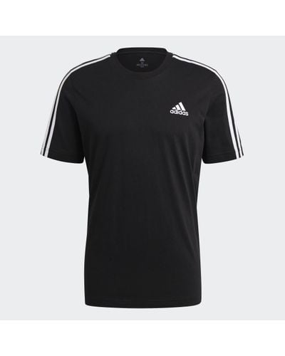 adidas Essentials 3-stripes T-shirt - Zwart