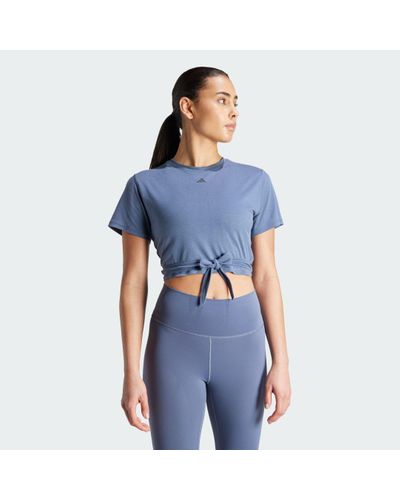 adidas Yoga Studio Wrapped T-shirt - Blue