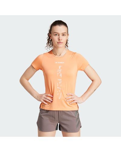 adidas Terrex Agravic Trail Running T-shirt - Orange