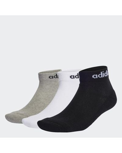 adidas Linear Ankle Cushioned Socks 3 Pairs - Blue