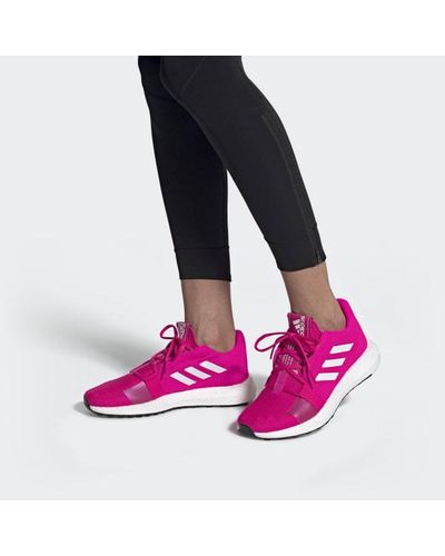 adidas Lace Senseboost Go Shoes in Pink - Lyst