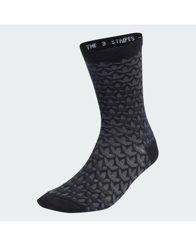 adidas Monogram Crew Socks 2 Pairs - Black