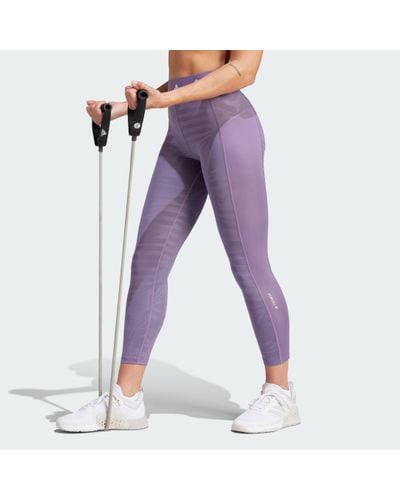 adidas Techfit Printed 7/8 Leggings - Purple