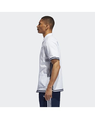 Camisa Seersucker Shooting adidas de hombre de color Blanco | Lyst