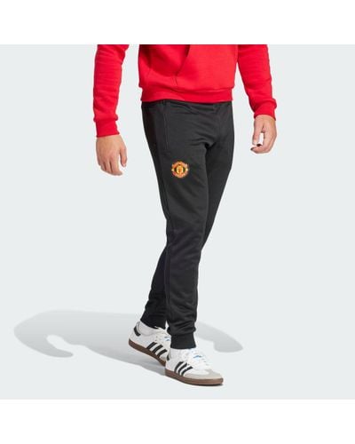 adidas Manchester United Essentials Trefoil Joggers - Red