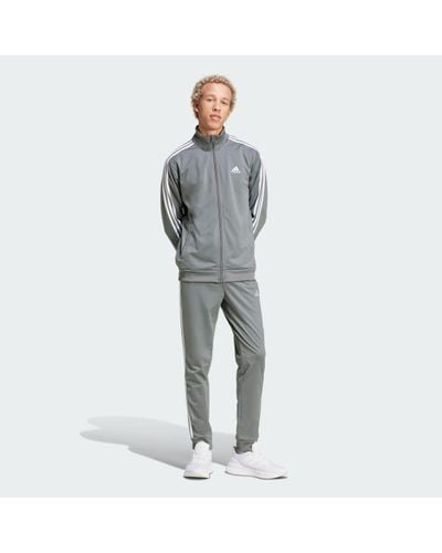 adidas Basic 3-Stripes Tricot Track Suit - Grey