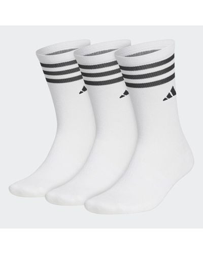 adidas Crew Golf Socks 3 Pairs - White