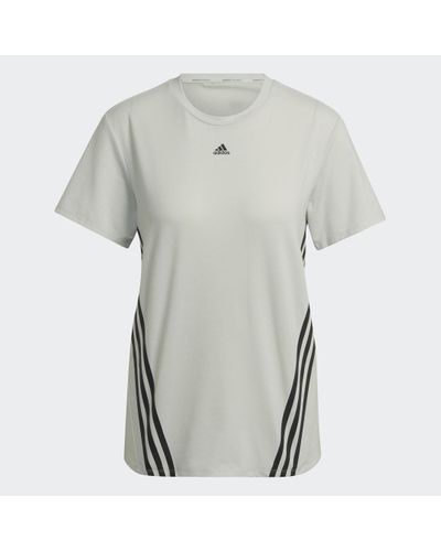 adidas Train Icons 3-Stripes T-Shirt - Grey