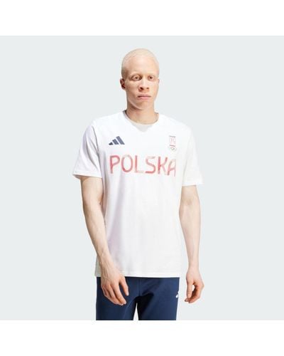adidas Poland Essentials T-Shirt - White