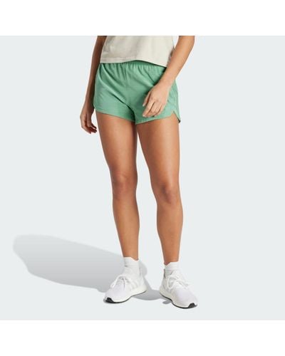 adidas Pacer Training 3-stripes Woven High-rise Shorts - Green