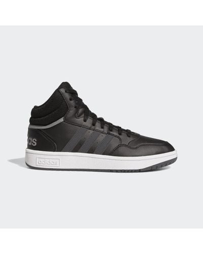 adidas Hoops 3.0 Mid Classic Shoes - Black