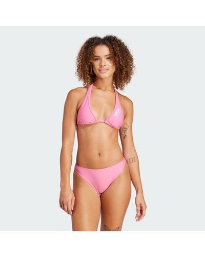 adidas Padded Sportswear Neckholder Bikini - Pink