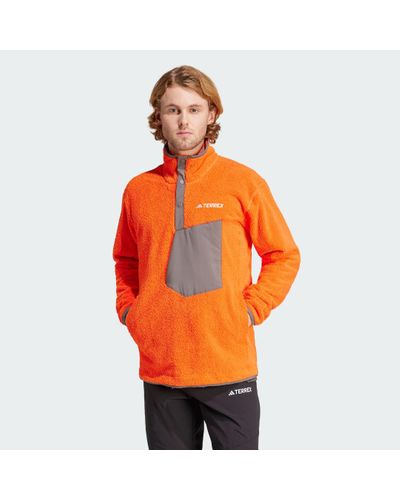 adidas Terrex Xploric High-pile-fleece Pullover - Orange