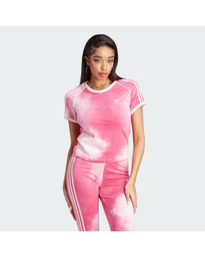 adidas Colour Fade 3-Stripes T-Shirt - Pink