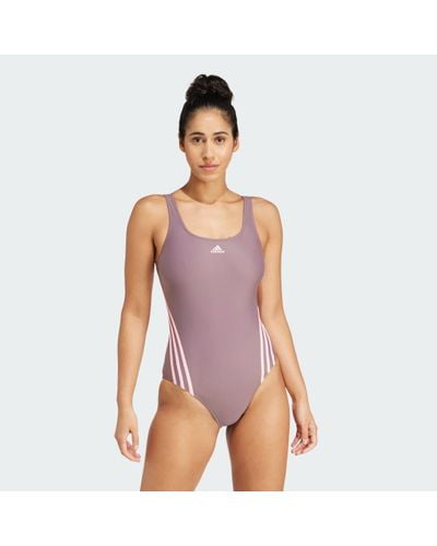 adidas 3-Stripes Swimsuit - Purple