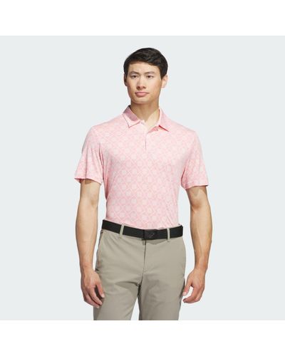 adidas Ultimate365 Tour Heat.Rdy Jacquard Polo Shirt - Red