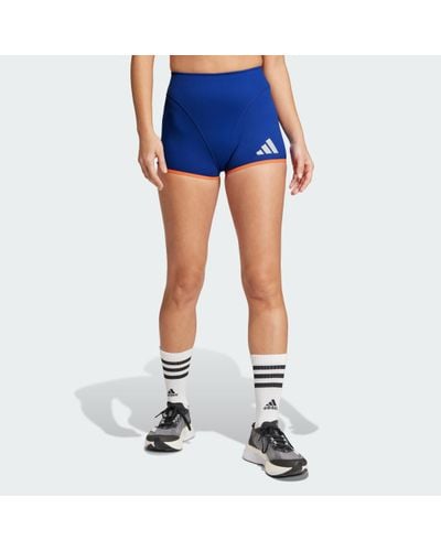 adidas Team France Running Booty Shorts - Blue