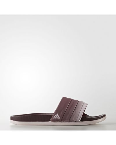 Adidas Synthetic Adilette Cloudfoam Ultra Armad Slides In Brown Lyst