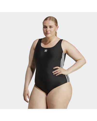 adidas Adicolor 3-stripes Swimsuit (plus Size) - Black