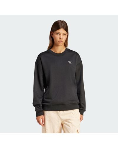 adidas Originals Trefoil Loose Crew Sweatshirt - Black
