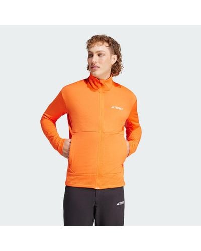 adidas Terrex Multi Light Fleece Full-Zip Jacket - Orange