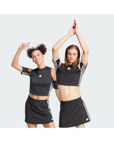 adidas Express All-Gender Cropped T-Shirt - Multicolour