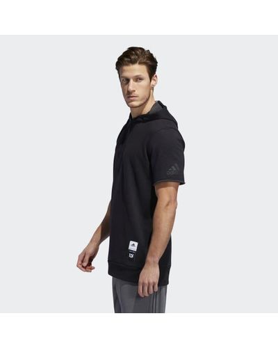Adidas x routine short sleeve hoodie Clearance