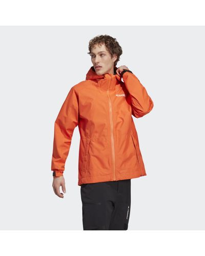 adidas Terrex Xperior Gore-Tex Paclite Rain Jacket - Orange