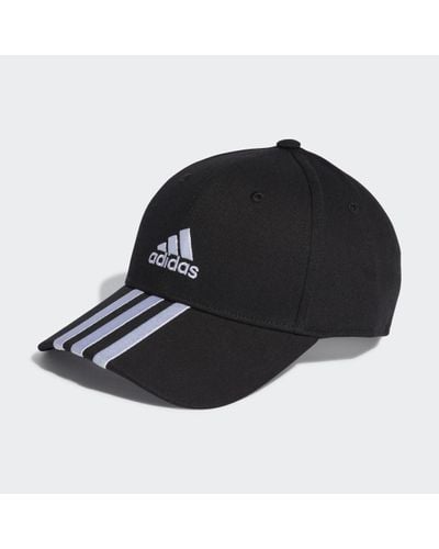 adidas 3-stripes Cotton Twill Baseball Cap - Black