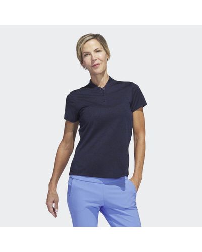 adidas Jacquard Golf Polo Shirt - Blue