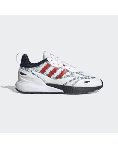 Zapatilla ZX 2K Boost 2.0 FC Bayern adidas de Encaje de color Blanco | Lyst