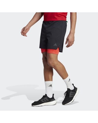 adidas Power Workout Two-In-One Shorts - Black