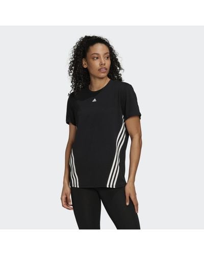 adidas Trainicons 3-Stripes T-Shirt - Black