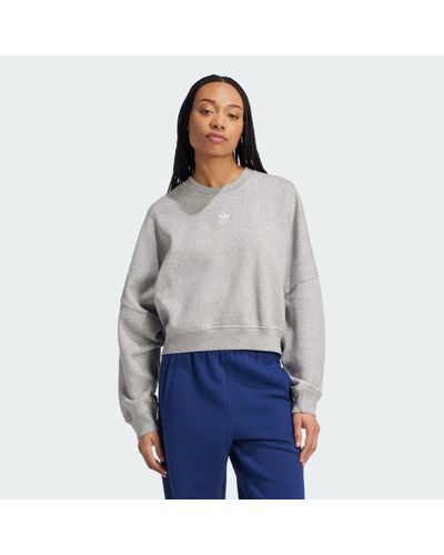 adidas Essentials Crew Fleece Sweatshirt - Grey