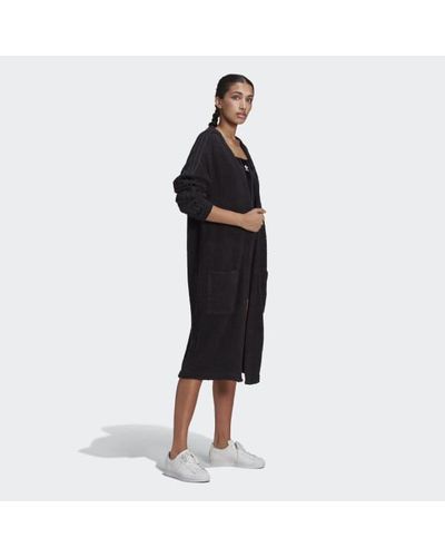 adidas Loungewear Kimono in Black - Lyst