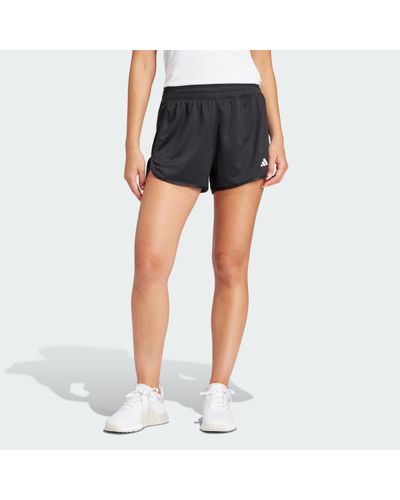 adidas Pacer Essentials Knit High-Rise Shorts - Blue
