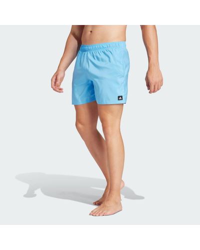 adidas Solid Clx Classic-length Swim Shorts - Blue