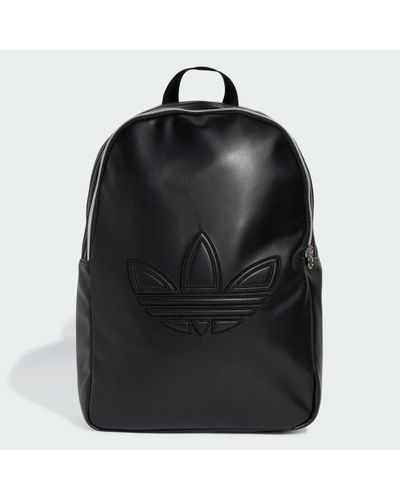 adidas Polyurethane Trefoil Outline Backpack - Black