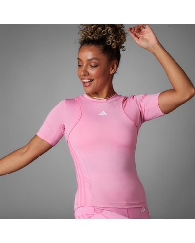 adidas Hyperglam Colour Training Crop T-shirt - Pink