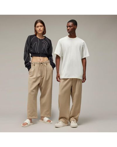adidas Y-3 3-Stripes Straight Track Trousers - Natural