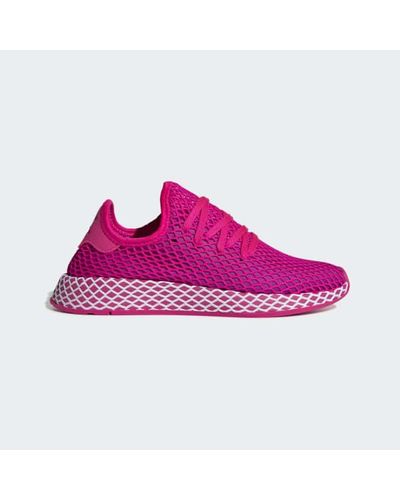 adidas Lace Deerupt Runner Shoes in Pink - Lyst