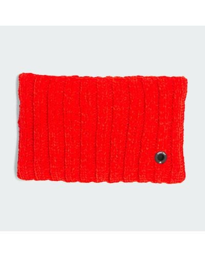 adidas Chenille Cable-knit Neck Snood - Red