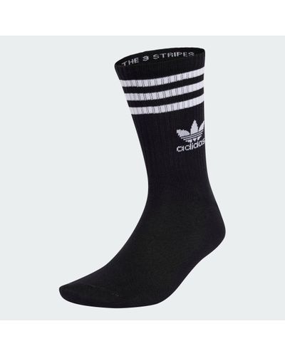 adidas 3-Stripes Crew Socks 6 Pairs - Black