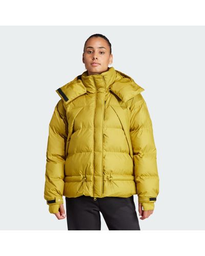 adidas By Stella Mccartney Mid-length Padded Winter Jacket - Yellow