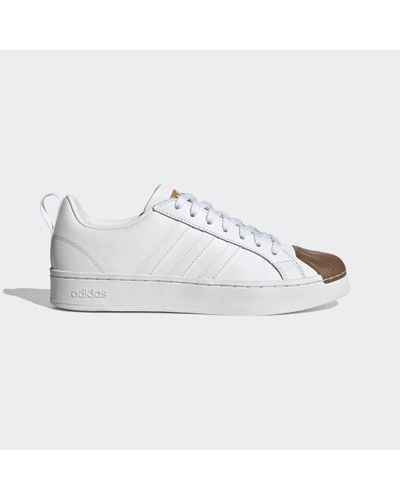 adidas Streetcheck Cloudfoam Lifestyle Basketball Low Court Graphic Shoes - White